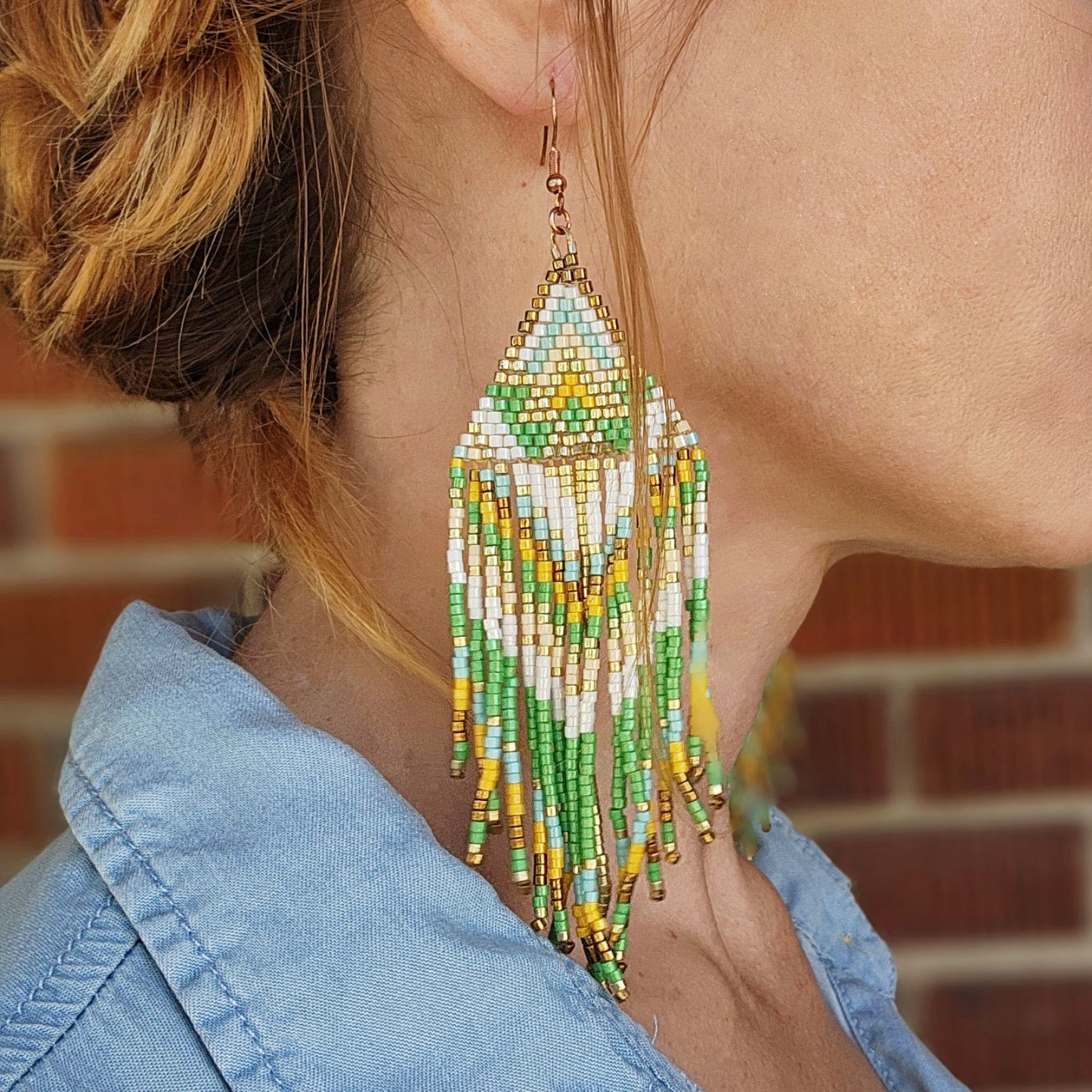 Big fringe earrings ASSORTED COLORS