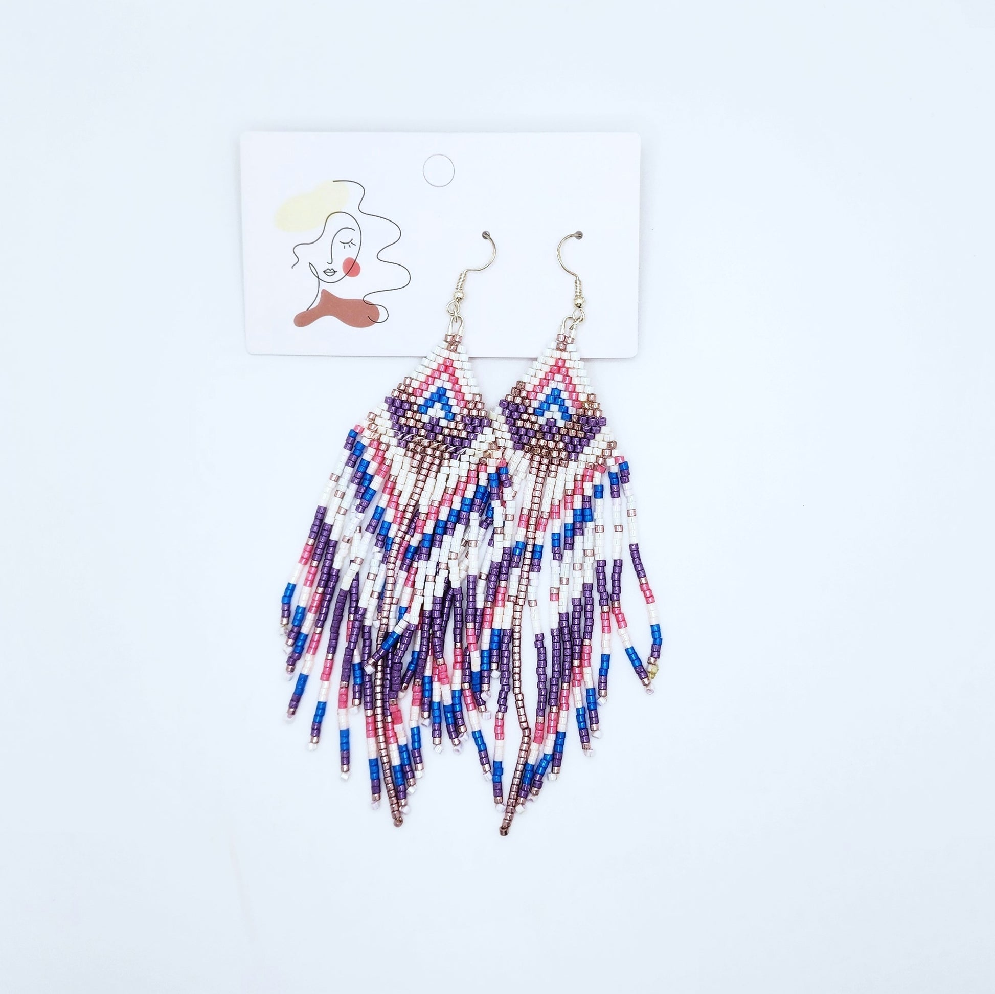 Big bohemian fringe earrings