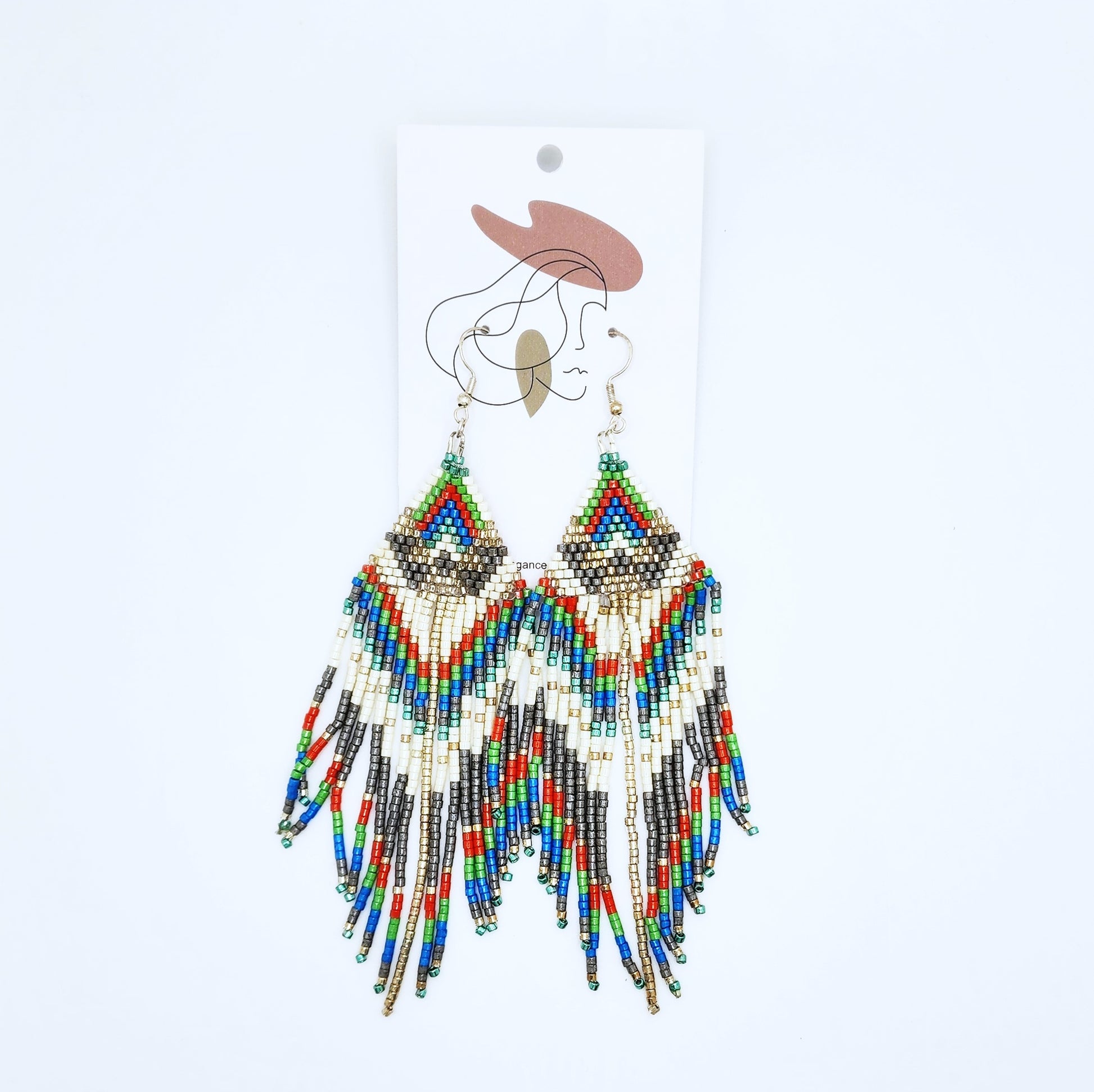 Big bohemian fringe earrings