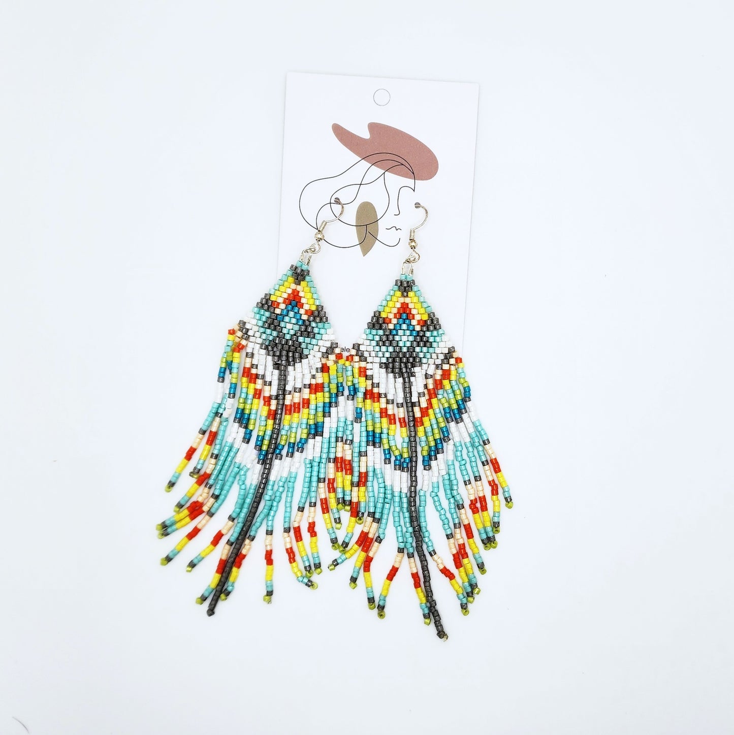 Big bohemian fringe earrings