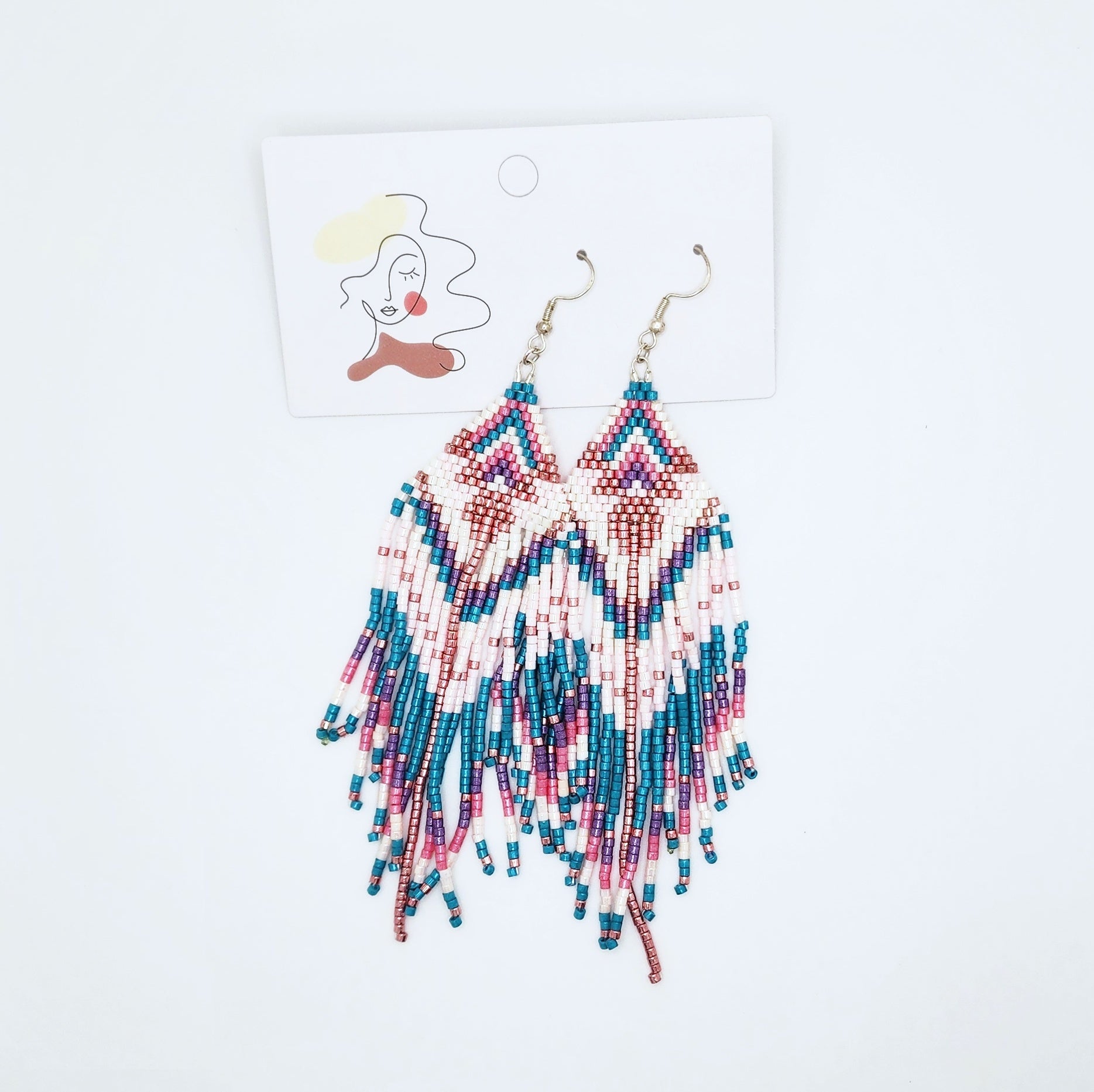 Big bohemian fringe earrings